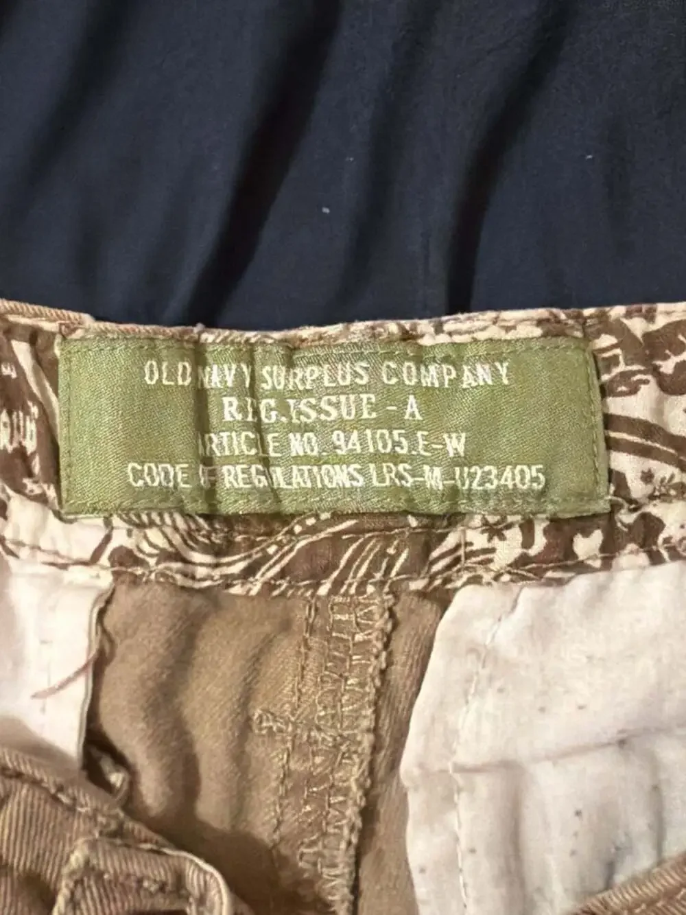 Old Navy Surplus Company Boys 14 Tan Khaki Cargo Shorts Heavy Cotton HOM1182-G